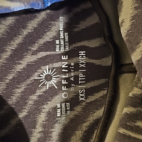 STUNNING OFFLINE BY AERIE REAL ME HIGH WAISTED ZEBRA PRINTED LEGGINGS - Picture 5 of 10